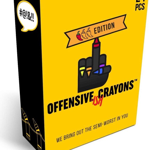 BOX OF Sarcastic Offensive CRAYONS -Witty Insult Gag Gift Fun Humor Funny NEW - Picture 5 of 13